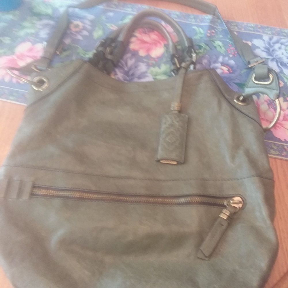 Yany Leather Shoulder/Satchel Brass Hardware